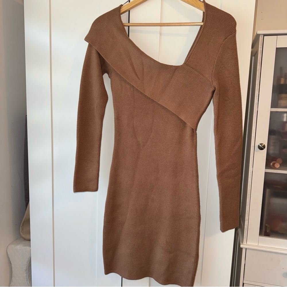 Dynamite Warm Brown Knit Dress. Never Worn.